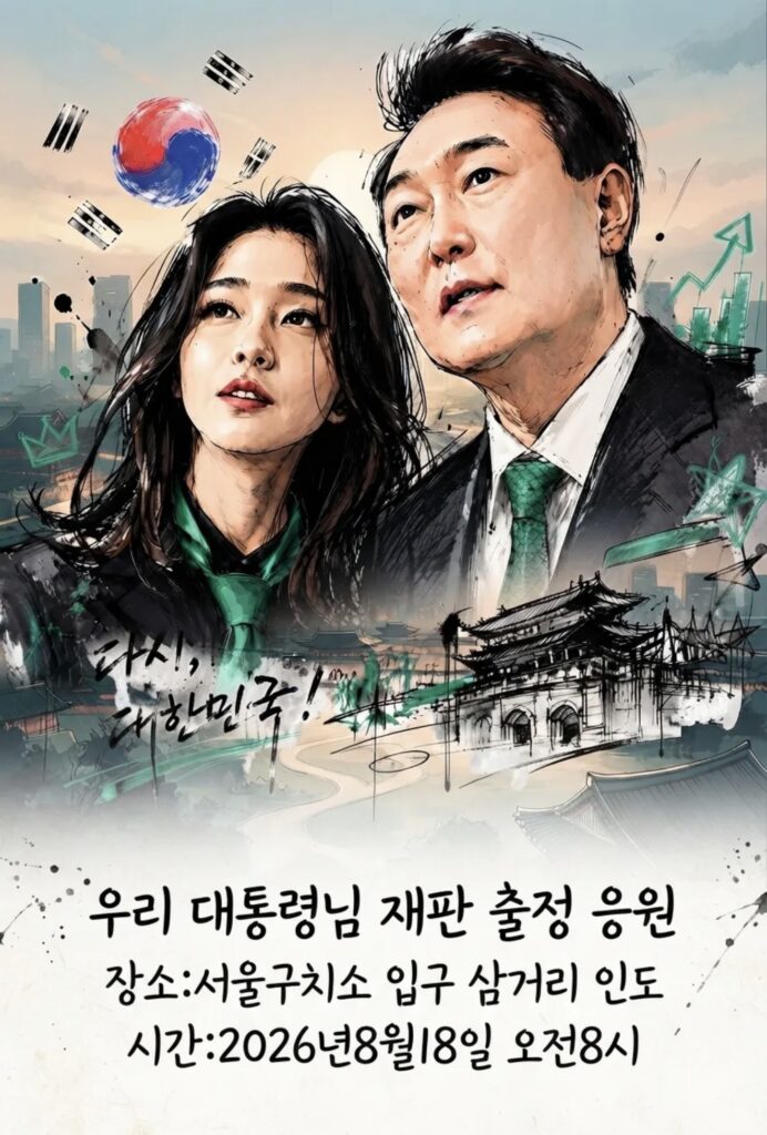 대통령님 출정 응원 사진