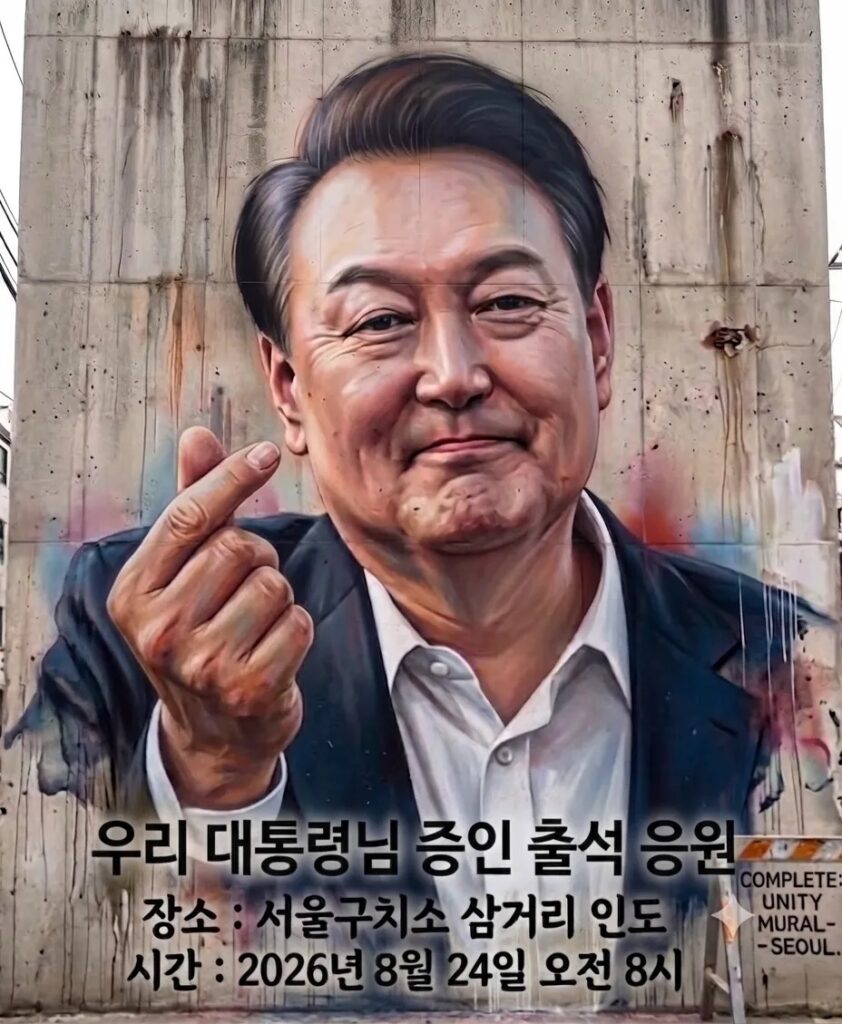 대통령님 출정 응원 사진